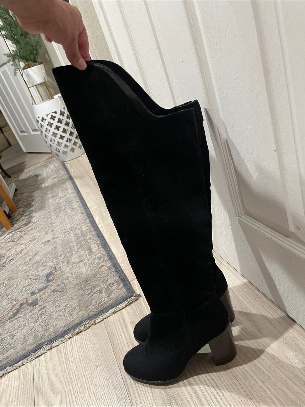 Fergalicious Black Over-the-Knee Suede Boots
